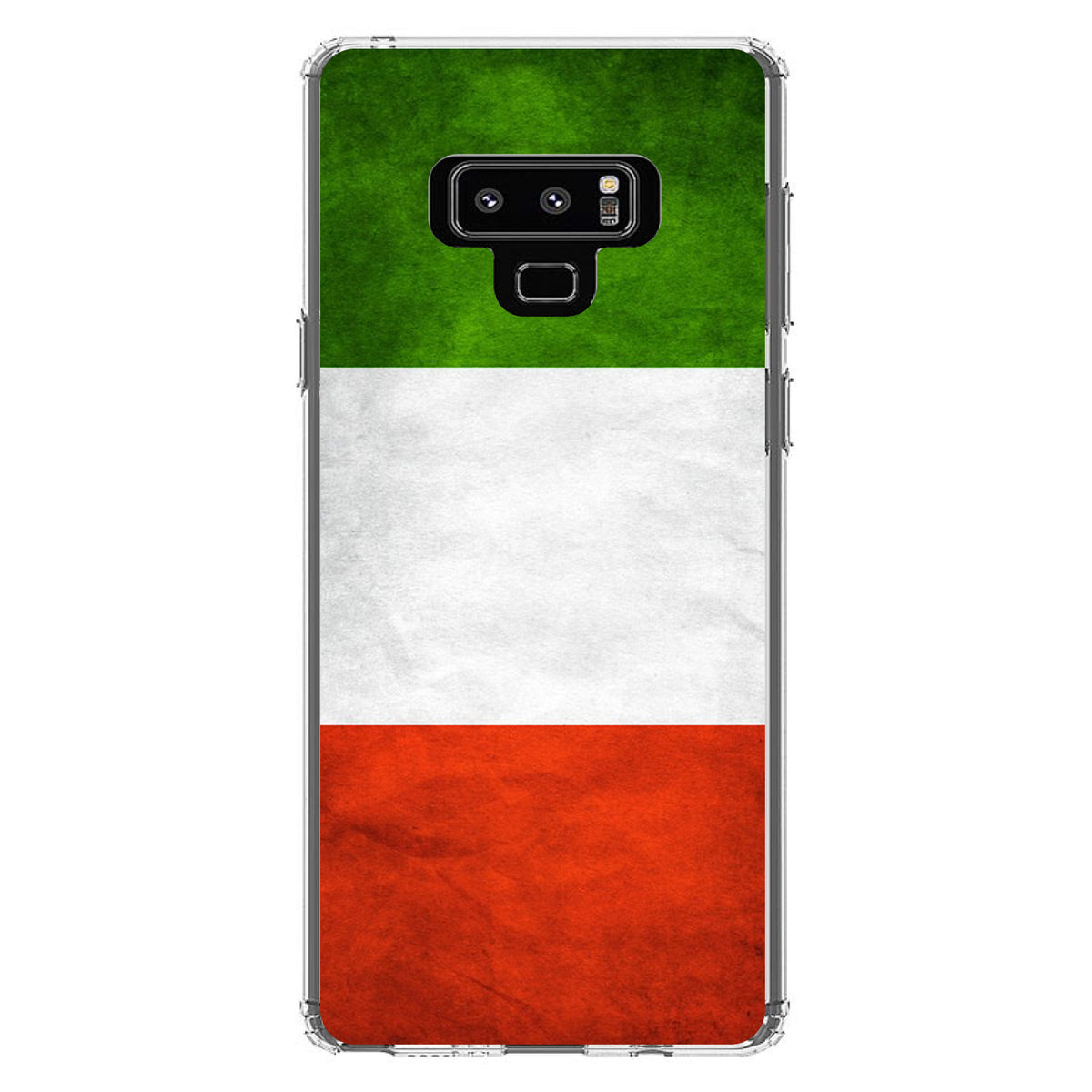 Italy Flag Old Weathered Red White Green Clear Shockproof iPhone Case, view 11