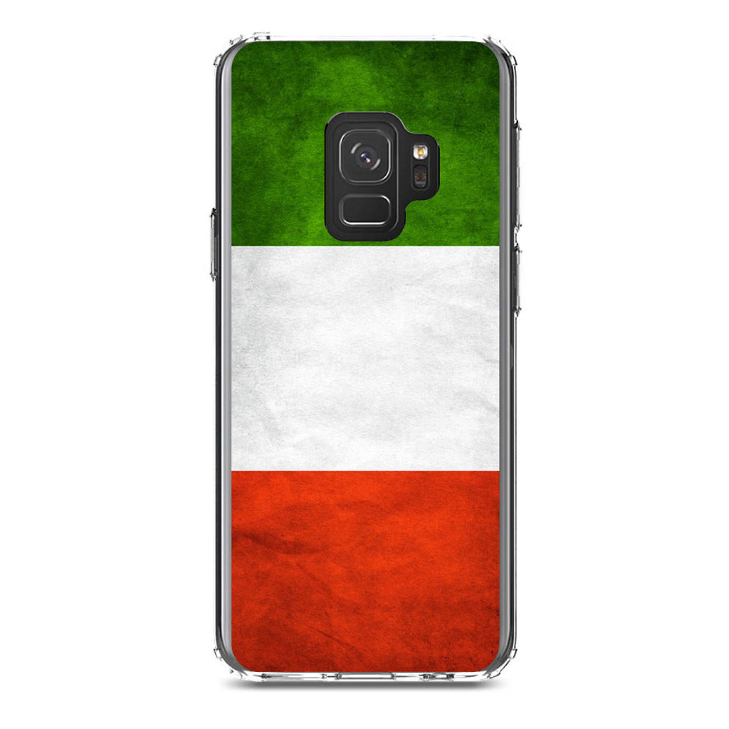Italy Flag Old Weathered Red White Green Clear Shockproof iPhone Case, view 19