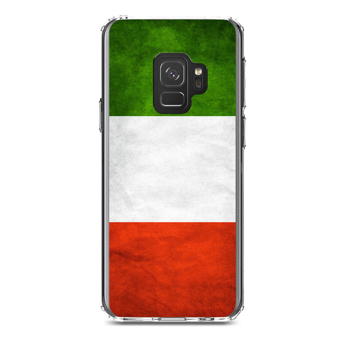 Italy Flag Old Weathered Red White Green Clear Shockproof iPhone Case, view 19