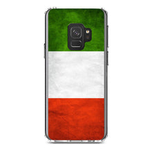 DistinctInk® Clear Shockproof Hybrid Case for Apple iPhone / Samsung Galaxy / Google Pixel - Italy Flag Old Weathered Red White Green