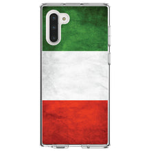 DistinctInk® Clear Shockproof Hybrid Case for Apple iPhone / Samsung Galaxy / Google Pixel - Italy Flag Old Weathered Red White Green