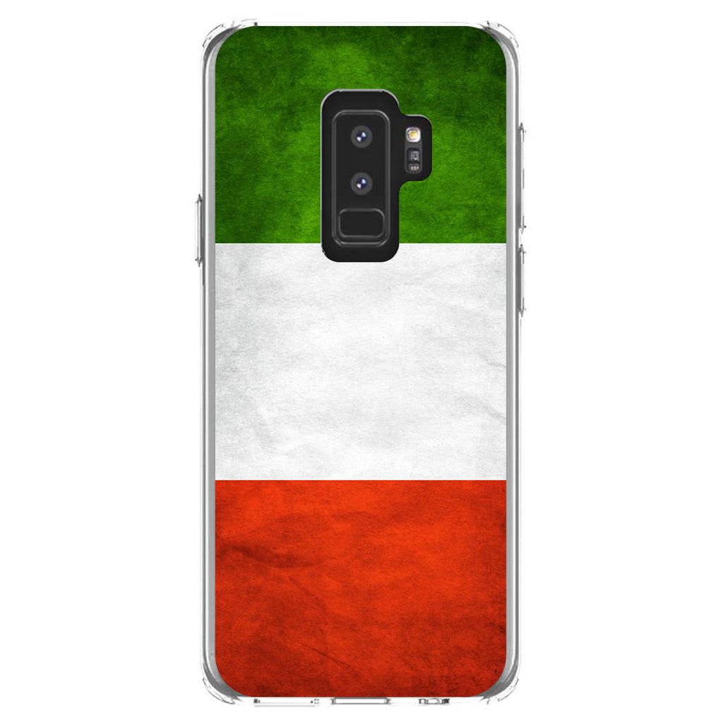 Italy Flag Old Weathered Red White Green Clear Shockproof iPhone Case, view 20