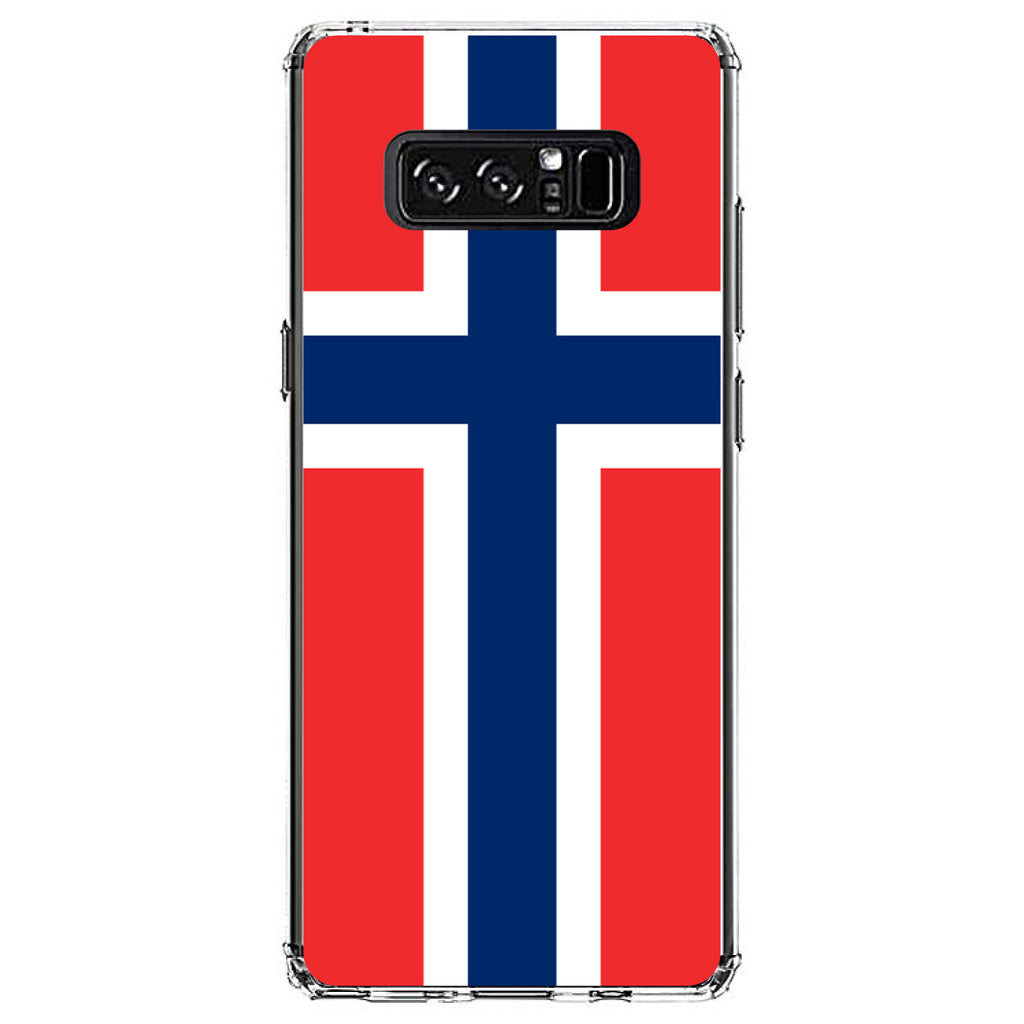 Norway Flag Red White Blue Clear Shockproof iPhone Case, view 12