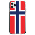 Norway Flag Red White Blue Clear Shockproof iPhone Case