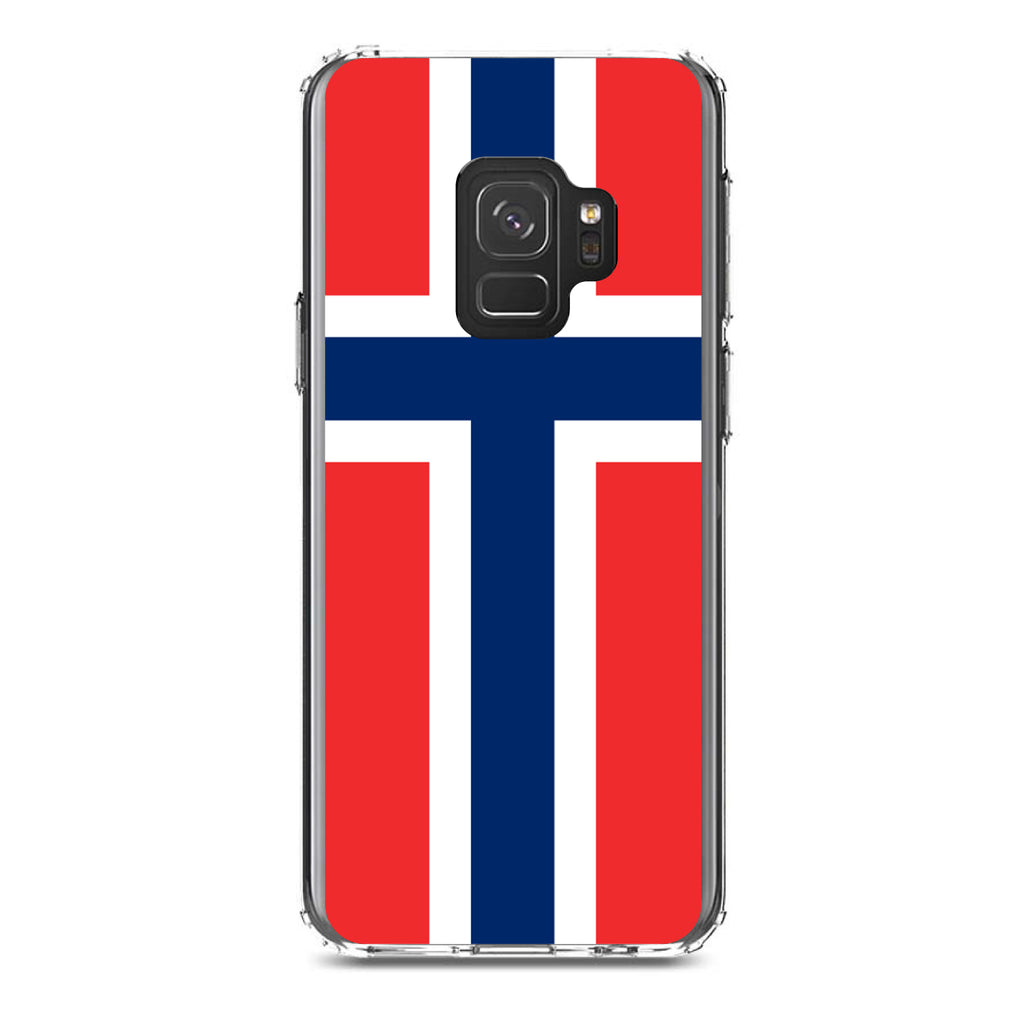 Norway Flag Red White Blue Clear Shockproof iPhone Case, view 19