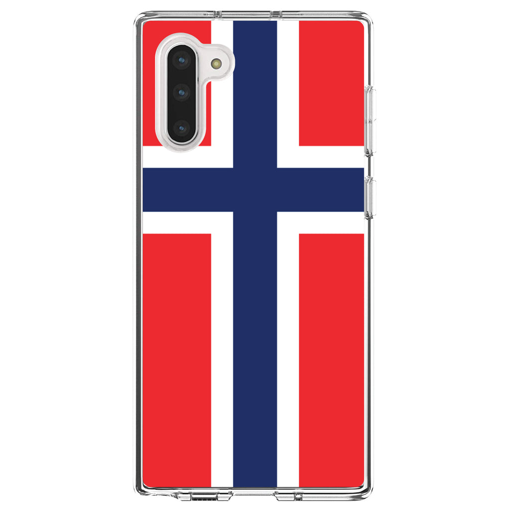 Norway Flag Red White Blue Clear Shockproof iPhone Case, view 9