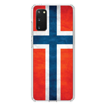 DistinctInk® Clear Shockproof Hybrid Case for Apple iPhone / Samsung Galaxy / Google Pixel - Norway Old Flag Red White Blue