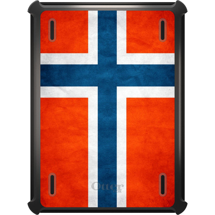 DistinctInk™ OtterBox Defender Series Case for Apple iPad / iPad Pro / iPad Air / iPad Mini - Norway Old Flag