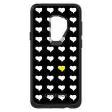 DistinctInk™ OtterBox Symmetry Series Case for Apple iPhone / Samsung Galaxy / Google Pixel - Yellow White Black Repeating Hearts
