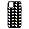 Yellow White Black Repeating Hearts OtterBox Symmetry Case for iPhone & Galaxy