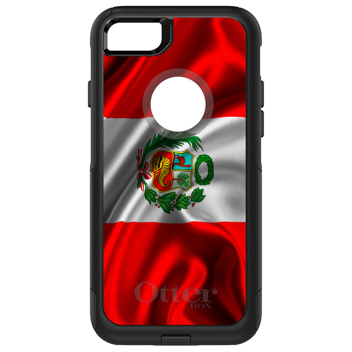 DistinctInk OtterBox Commuter Series Case for Apple iPhone or Samsung Galaxy - Peru Waving Flag