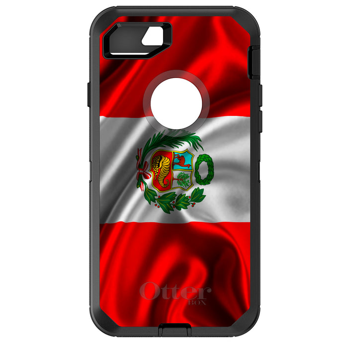 DistinctInk™ OtterBox Defender Series Case for Apple iPhone / Samsung Galaxy / Google Pixel - Peru Waving Flag