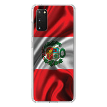 DistinctInk® Clear Shockproof Hybrid Case for Apple iPhone / Samsung Galaxy / Google Pixel - Peru Waving Flag