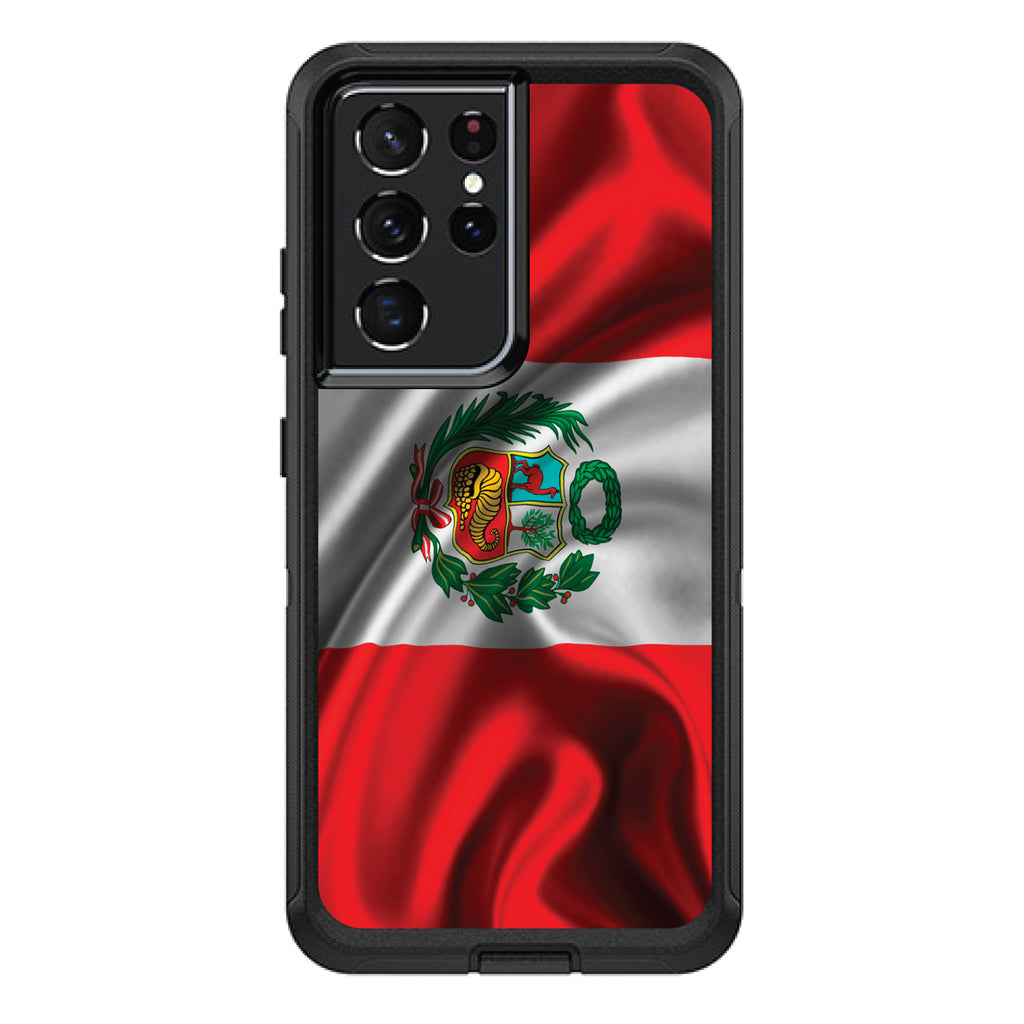 Peru Waving Flag OtterBox Defender Case for iPhone & Galaxy, view 7