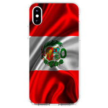 DistinctInk® Clear Shockproof Hybrid Case for Apple iPhone / Samsung Galaxy / Google Pixel - Peru Waving Flag