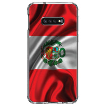 DistinctInk® Clear Shockproof Hybrid Case for Apple iPhone / Samsung Galaxy / Google Pixel - Peru Waving Flag