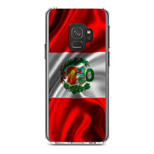 DistinctInk® Clear Shockproof Hybrid Case for Apple iPhone / Samsung Galaxy / Google Pixel - Peru Waving Flag