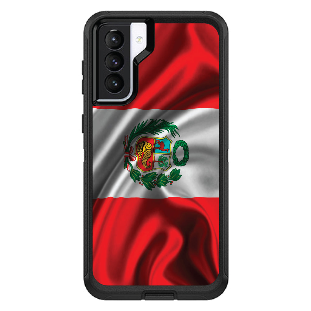 Peru Waving Flag OtterBox Defender Case for iPhone & Galaxy, view 6