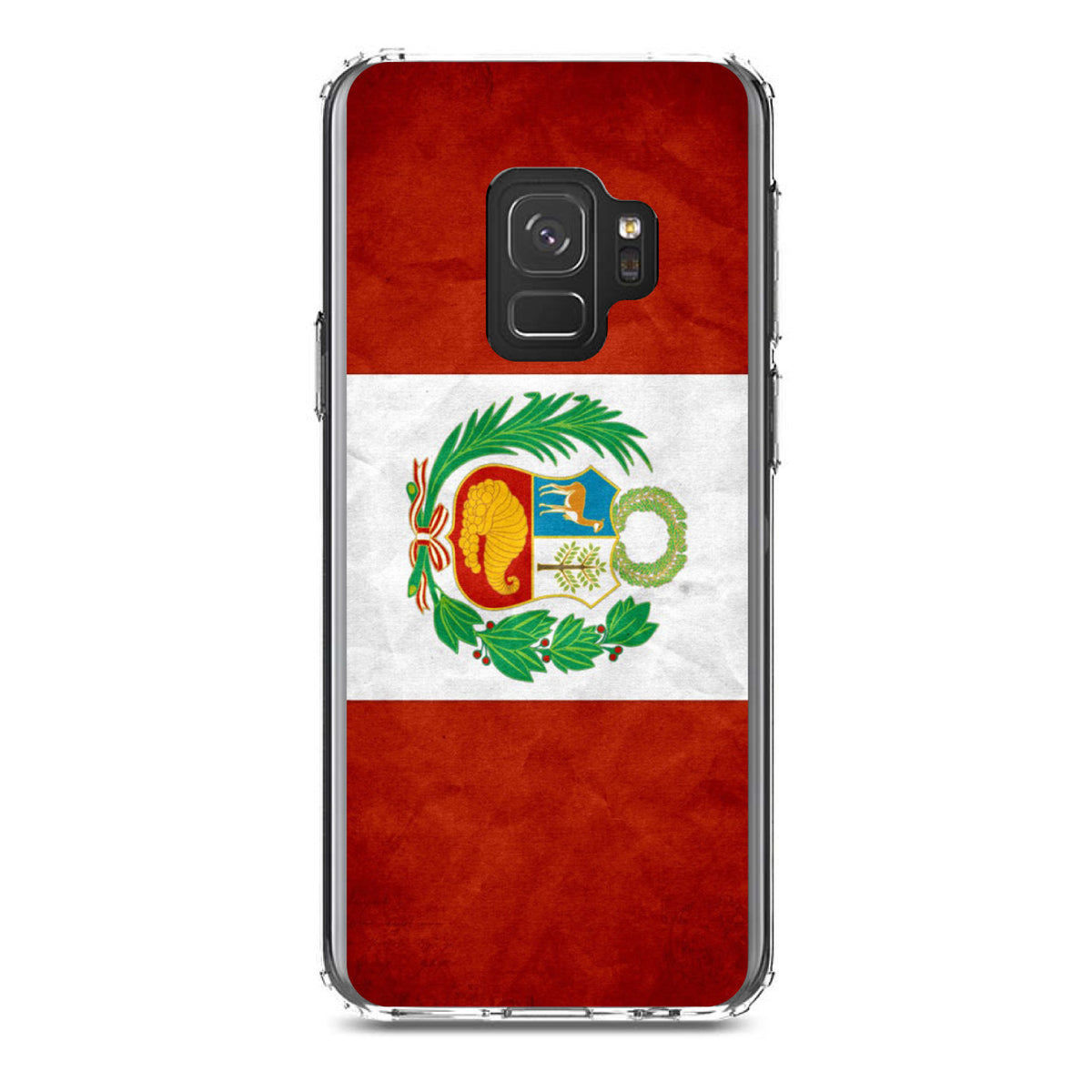 Peru Old Flag Clear Shockproof iPhone Case, view 19