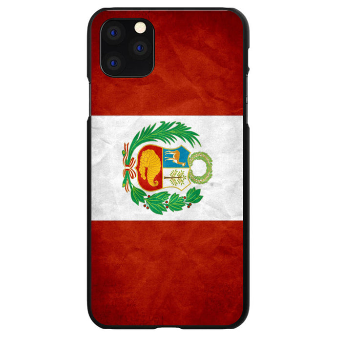 DistinctInk® Hard Plastic Snap-On Case for Apple iPhone or Samsung Galaxy - Peru Old Flag