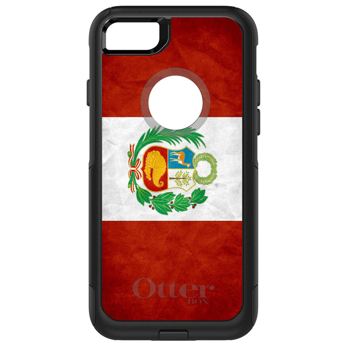DistinctInk OtterBox Commuter Series Case for Apple iPhone or Samsung Galaxy - Peru Old Flag