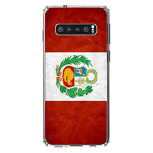 DistinctInk® Clear Shockproof Hybrid Case for Apple iPhone / Samsung Galaxy / Google Pixel - Peru Old Flag