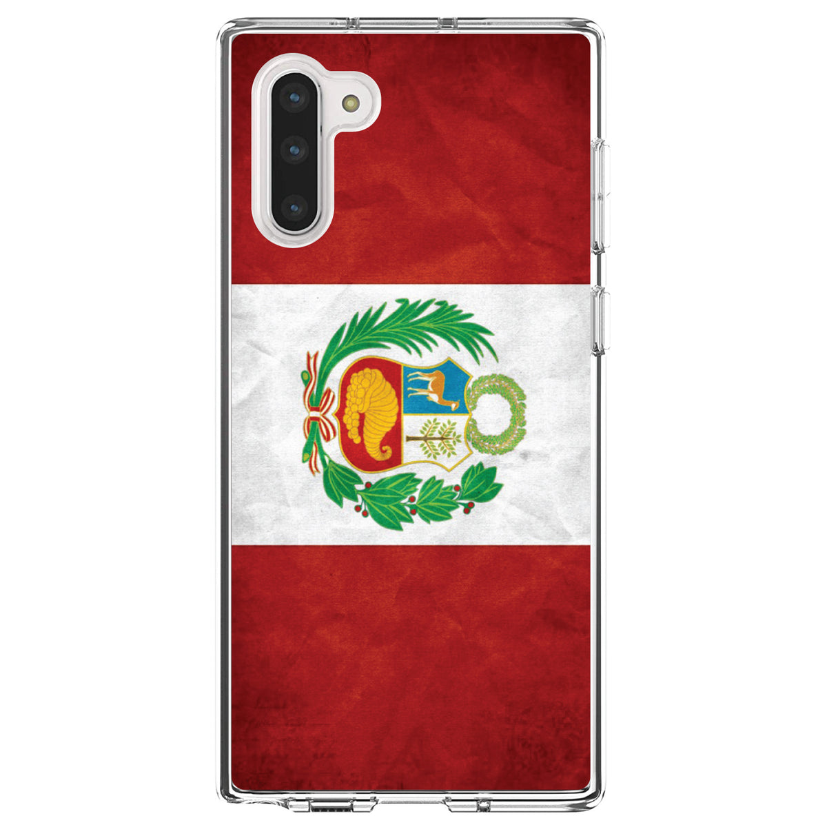 Peru Old Flag Clear Shockproof iPhone Case, view 9