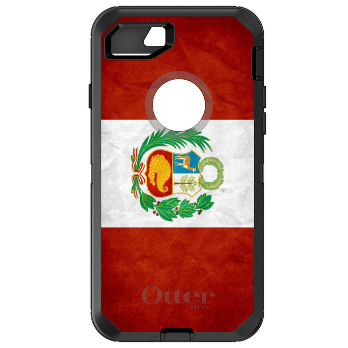 DistinctInk™ OtterBox Defender Series Case for Apple iPhone / Samsung Galaxy / Google Pixel - Peru Old Flag