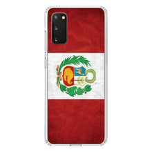DistinctInk® Clear Shockproof Hybrid Case for Apple iPhone / Samsung Galaxy / Google Pixel - Peru Old Flag