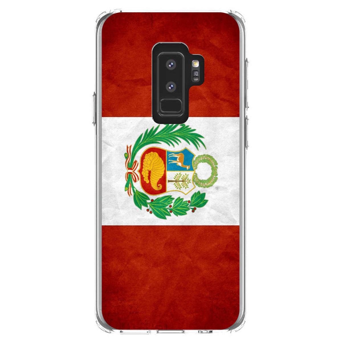 Peru Old Flag Clear Shockproof iPhone Case, view 20