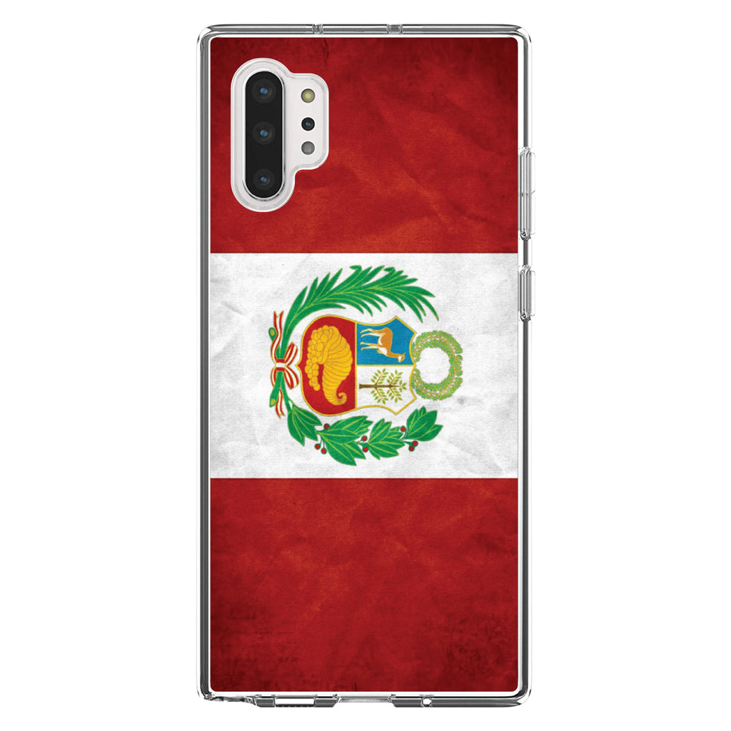 Peru Old Flag Clear Shockproof iPhone Case, view 10