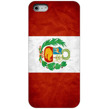 DistinctInk® Hard Plastic Snap-On Case for Apple iPhone or Samsung Galaxy - Peru Old Flag