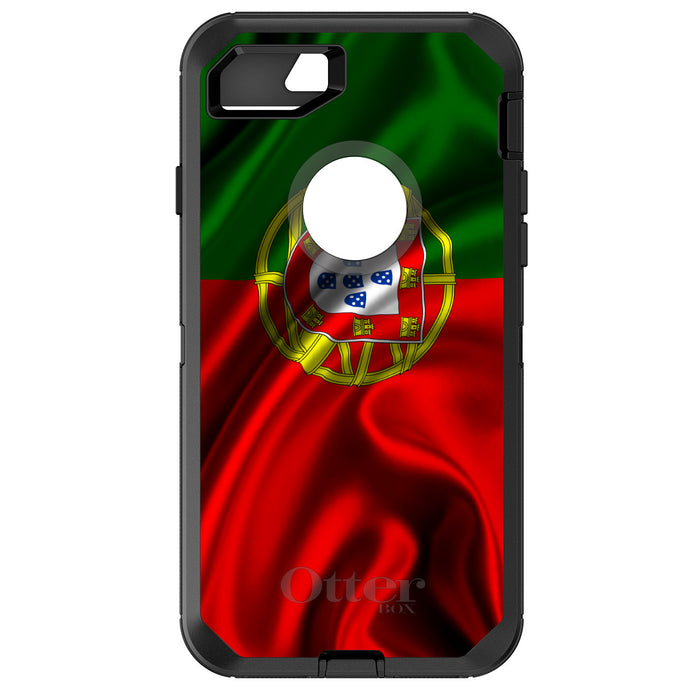 DistinctInk™ OtterBox Defender Series Case for Apple iPhone / Samsung Galaxy / Google Pixel - Portugal Waving Flag