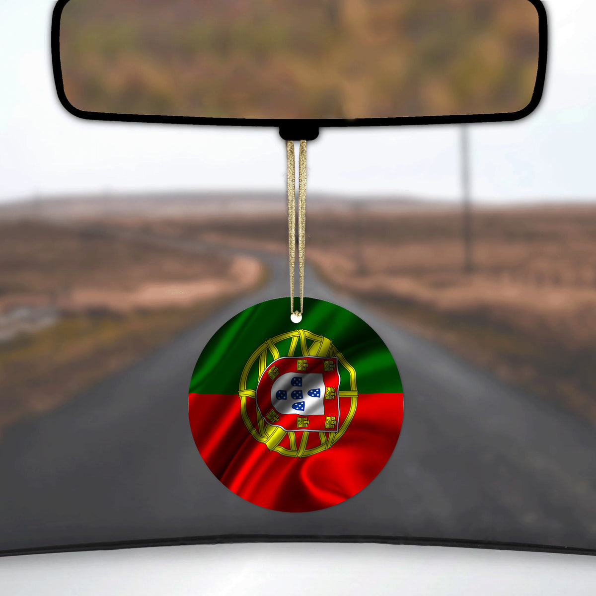 Portugal Waving Flag Ceramic Ornament, view 3