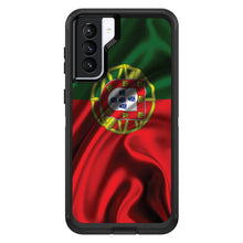 DistinctInk™ OtterBox Defender Series Case for Apple iPhone / Samsung Galaxy / Google Pixel - Portugal Waving Flag