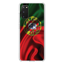 DistinctInk® Clear Shockproof Hybrid Case for Apple iPhone / Samsung Galaxy / Google Pixel - Portugal Waving Flag