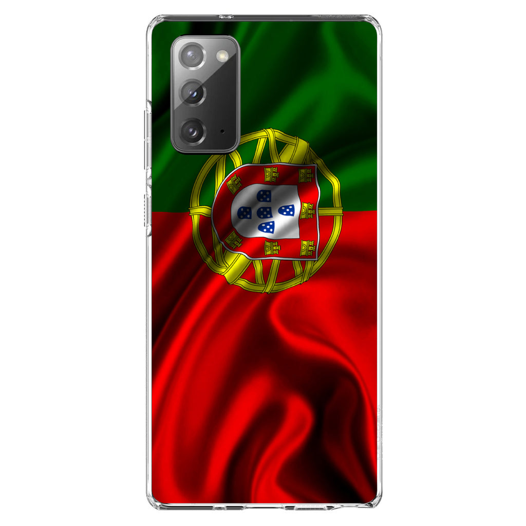 Portugal Waving Flag Clear Shockproof iPhone Case, view 7
