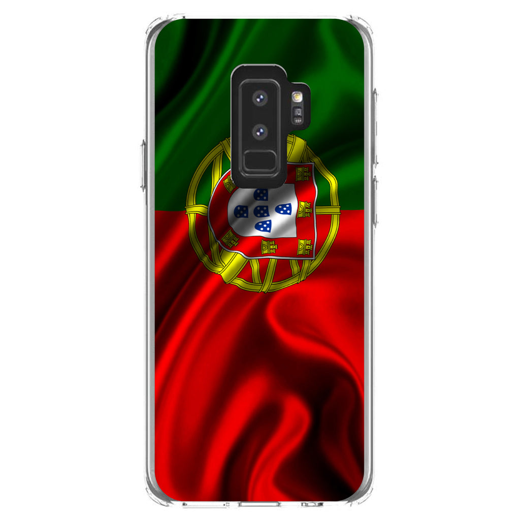 Portugal Waving Flag Clear Shockproof iPhone Case, view 20