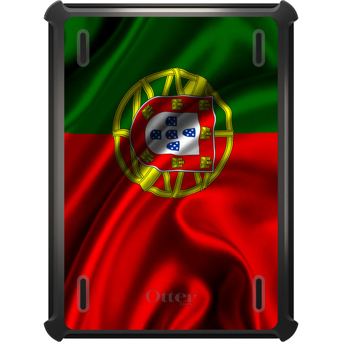 DistinctInk™ OtterBox Defender Series Case for Apple iPad / iPad Pro / iPad Air / iPad Mini - Portugal Waving Flag