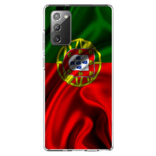 DistinctInk® Clear Shockproof Hybrid Case for Apple iPhone / Samsung Galaxy / Google Pixel - Portugal Waving Flag