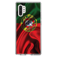 DistinctInk® Clear Shockproof Hybrid Case for Apple iPhone / Samsung Galaxy / Google Pixel - Portugal Waving Flag