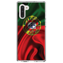 DistinctInk® Clear Shockproof Hybrid Case for Apple iPhone / Samsung Galaxy / Google Pixel - Portugal Waving Flag