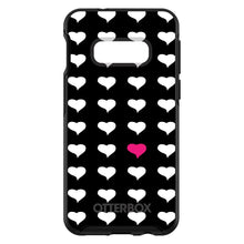 DistinctInk™ OtterBox Symmetry Series Case for Apple iPhone / Samsung Galaxy / Google Pixel - Pink White Black Repeating Hearts