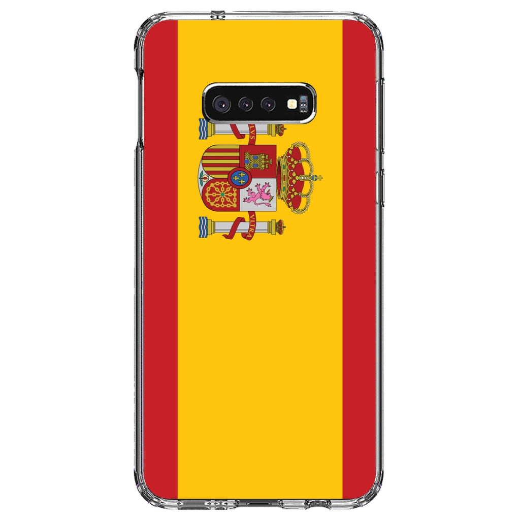 Spain Spanish Flag Red Yellow Clear Shockproof iPhone Case, view 18