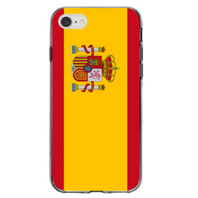 DistinctInk® Clear Shockproof Hybrid Case for Apple iPhone / Samsung Galaxy / Google Pixel - Spain Spanish Flag Red Yellow