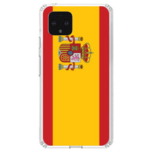 DistinctInk® Clear Shockproof Hybrid Case for Apple iPhone / Samsung Galaxy / Google Pixel - Spain Spanish Flag Red Yellow
