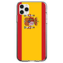 DistinctInk® Clear Shockproof Hybrid Case for Apple iPhone / Samsung Galaxy / Google Pixel - Spain Spanish Flag Red Yellow