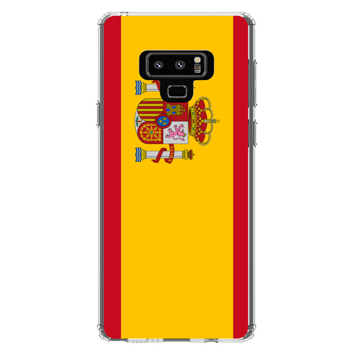 Spain Spanish Flag Red Yellow Clear Shockproof iPhone Case, view 11
