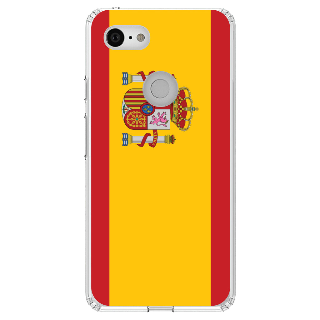 Spain Spanish Flag Red Yellow Clear Shockproof iPhone Case, view 22
