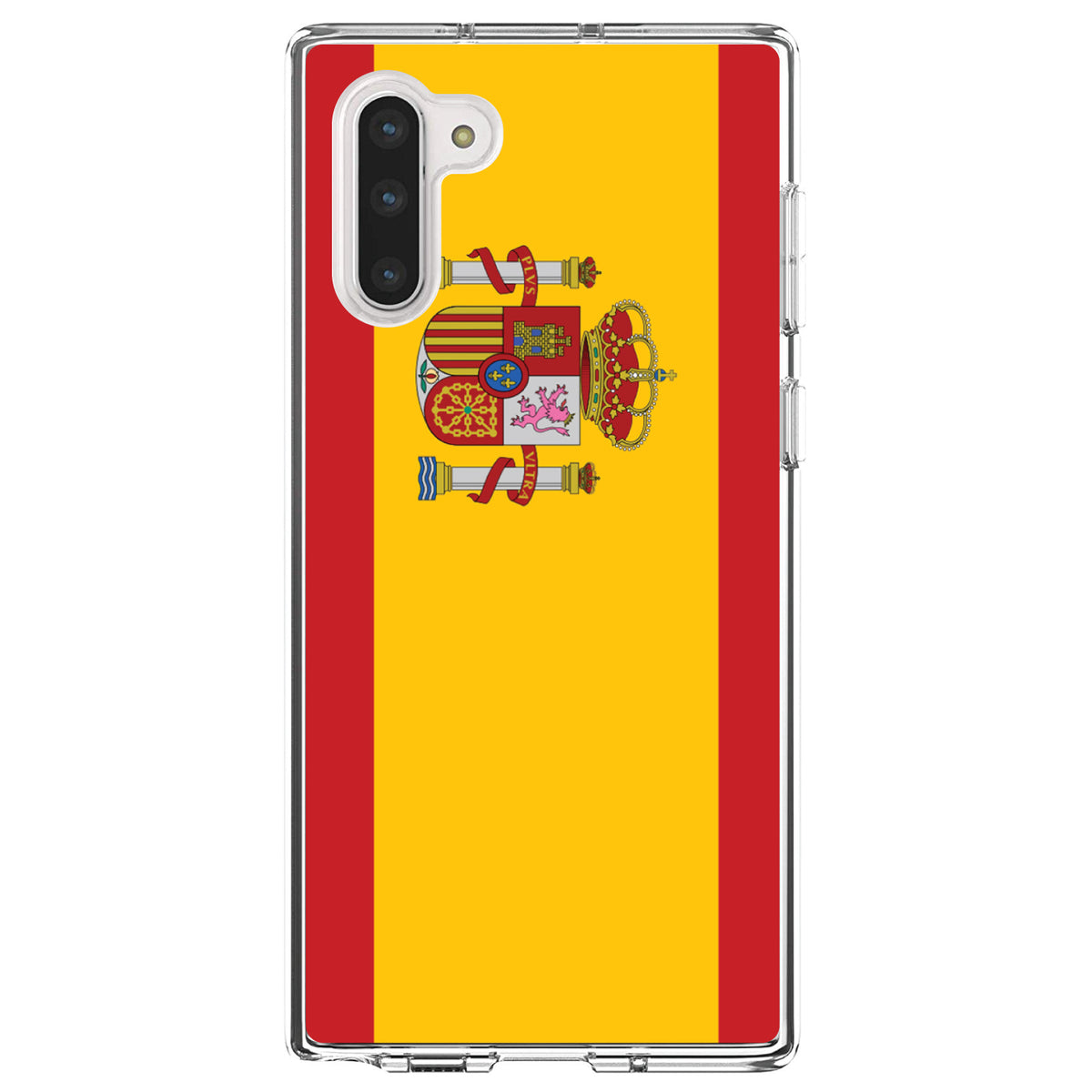 Spain Spanish Flag Red Yellow Clear Shockproof iPhone Case, view 9